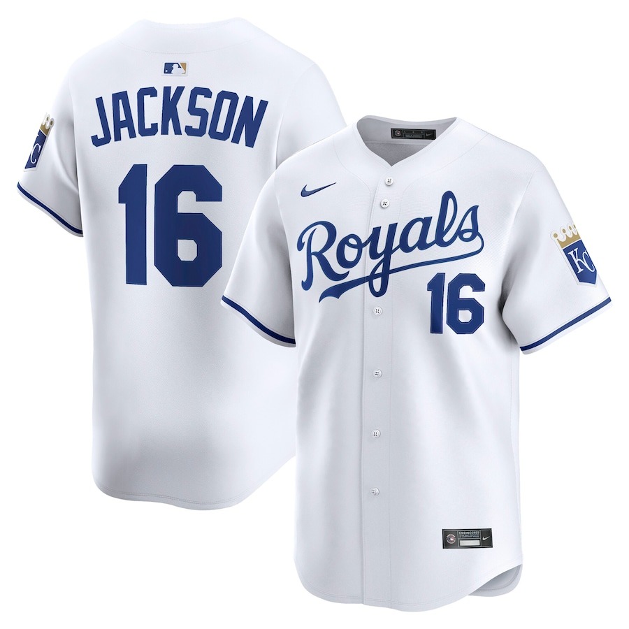 Men's Kansas City Royals Bo Jackson Nike White Home Limited Player Jersey