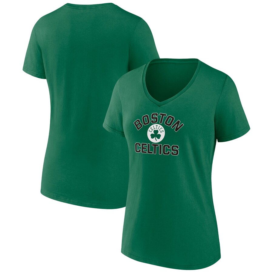 Women's Boston Celtics Green Overtime Team V-Neck T-Shirt