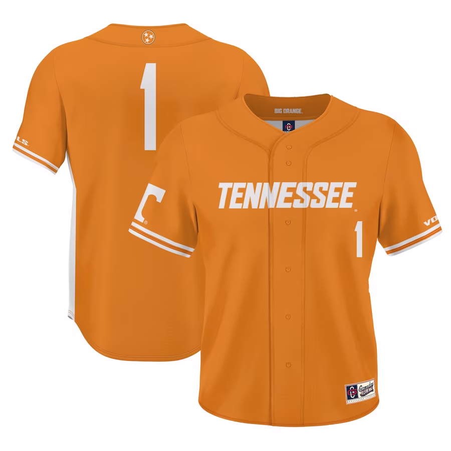 #1 Tennessee Volunteers GameDay Greats Lightweight Baseball Jersey - Tennessee Orange