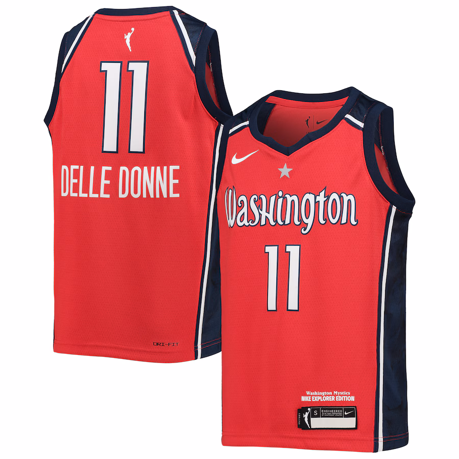 Youth Washington Mystics Elena Delle Donne Nike Red 2021 Explorer Edition Victory Player Jersey