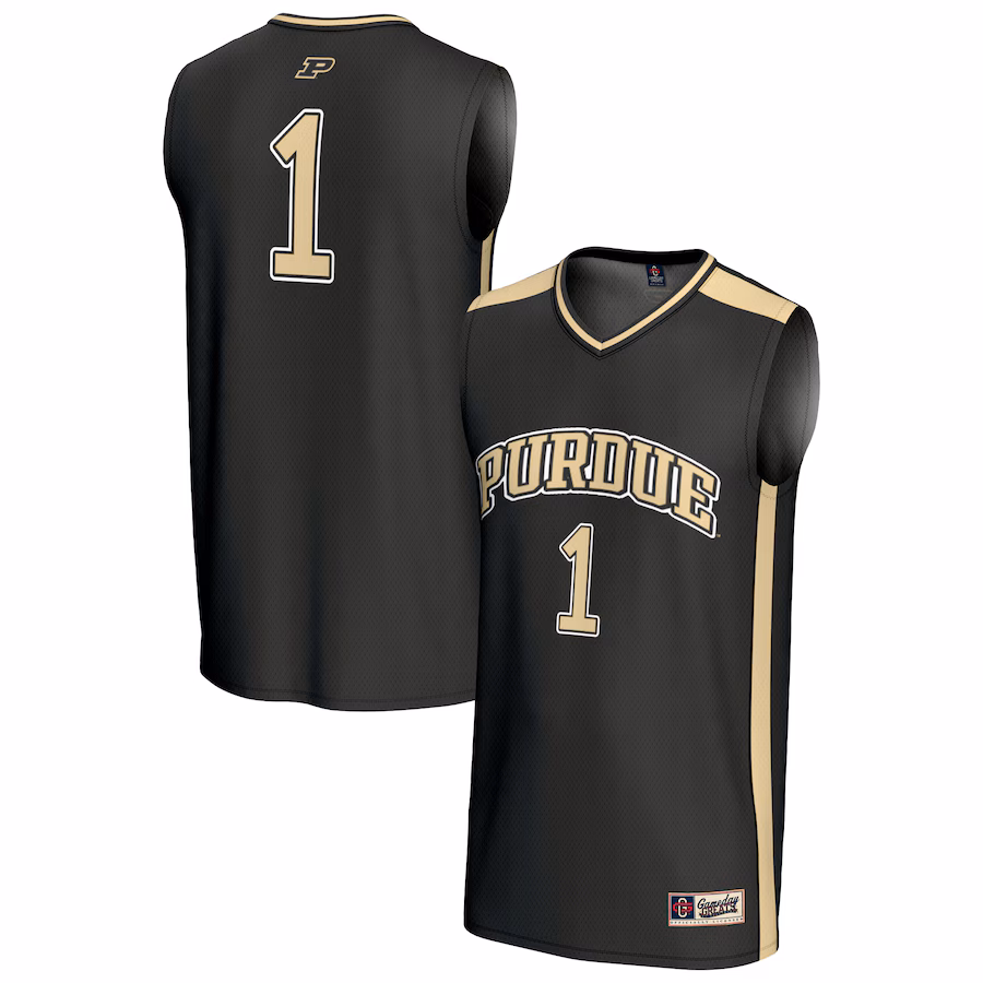 Unisex GameDay Greats #1 Black Purdue Boilermakers Lightweight Collegiate Basketball Fashion Jersey