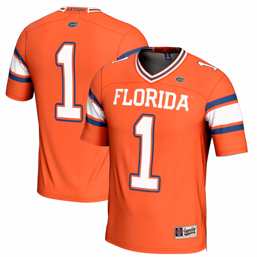 Men's GameDay Greats #1 Orange Florida Gators Football Jersey