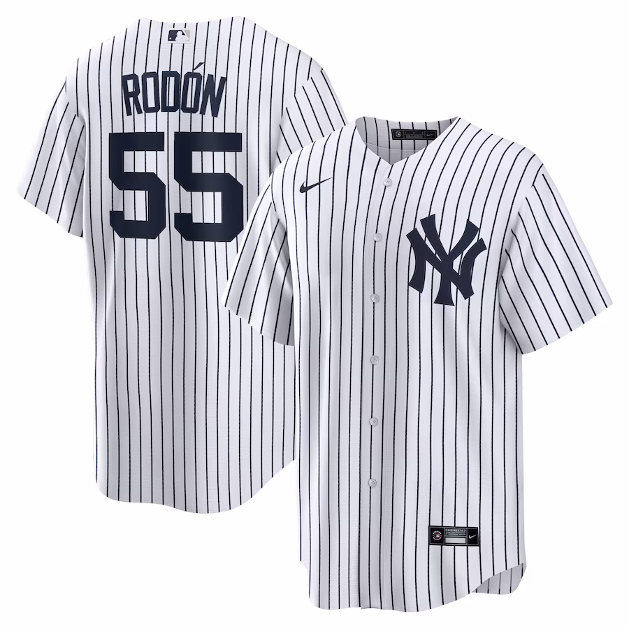 Men's New York Yankees Carlos Rodon Nike White/Navy Home Official Player Jersey