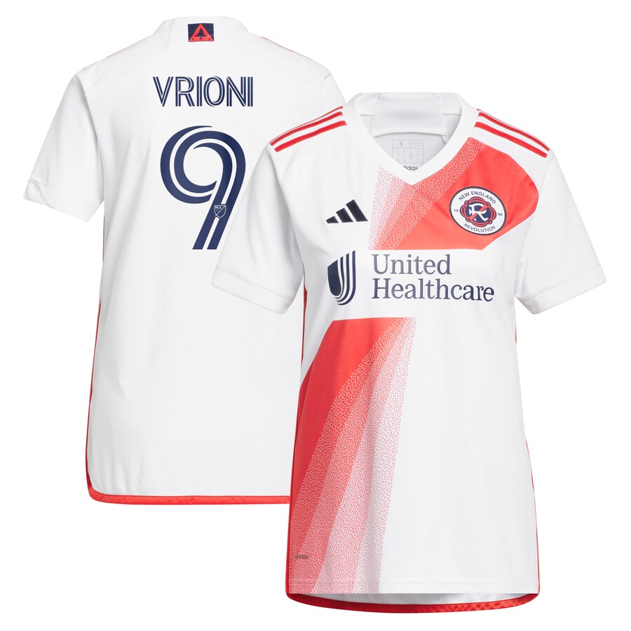 Women's New England Revolution Giacomo Vrioni adidas White 2023 Defiance Replica Jersey