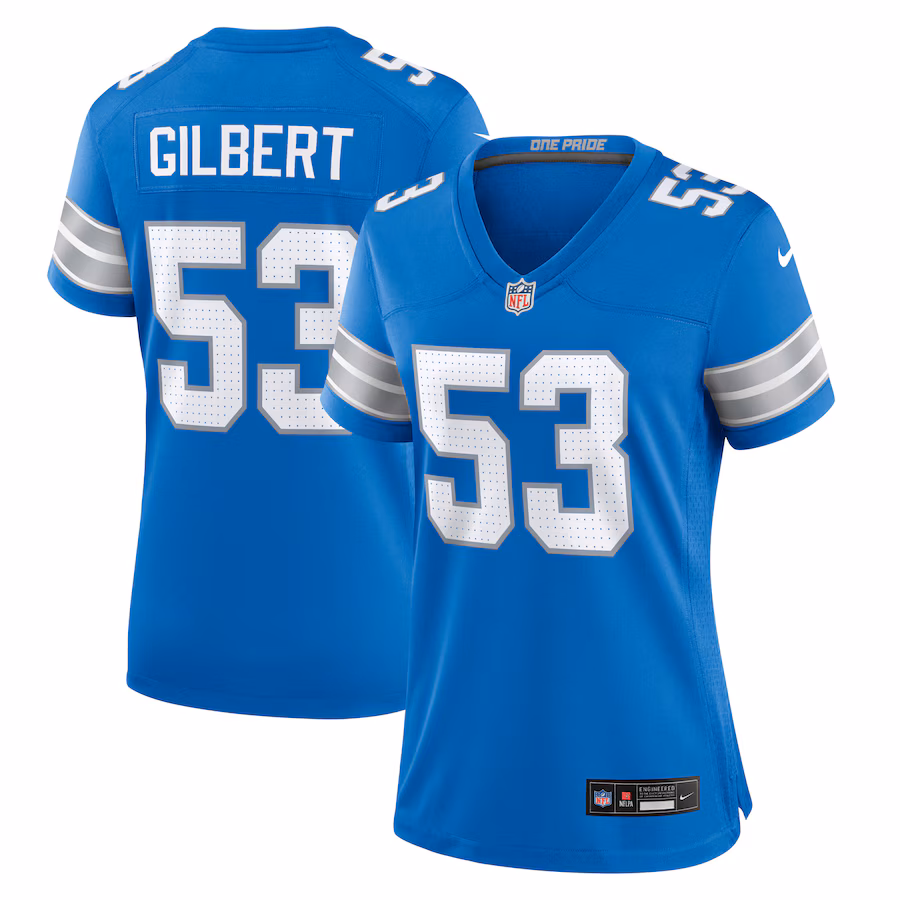 Women's Detroit Lions DaRon Gilbert Nike  Blue Game Jersey