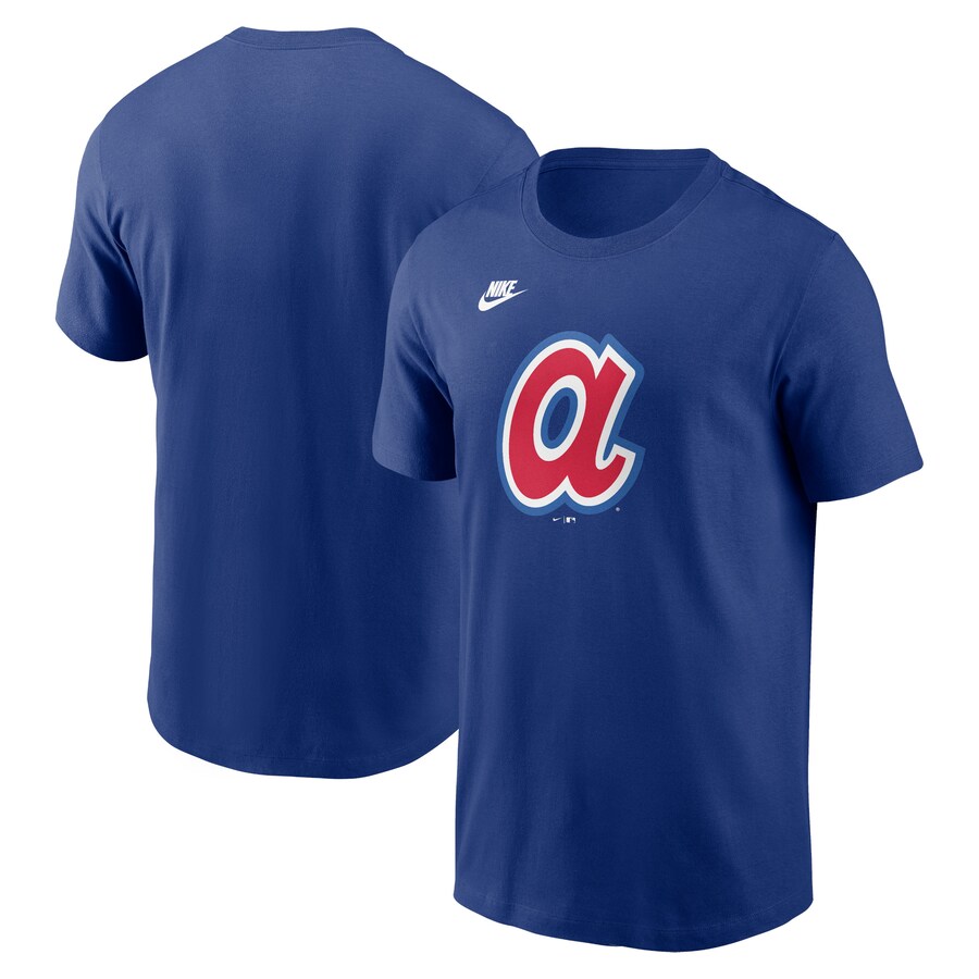 Men's Atlanta Braves Nike Royal Cooperstown Collection Team Logo T-Shirt