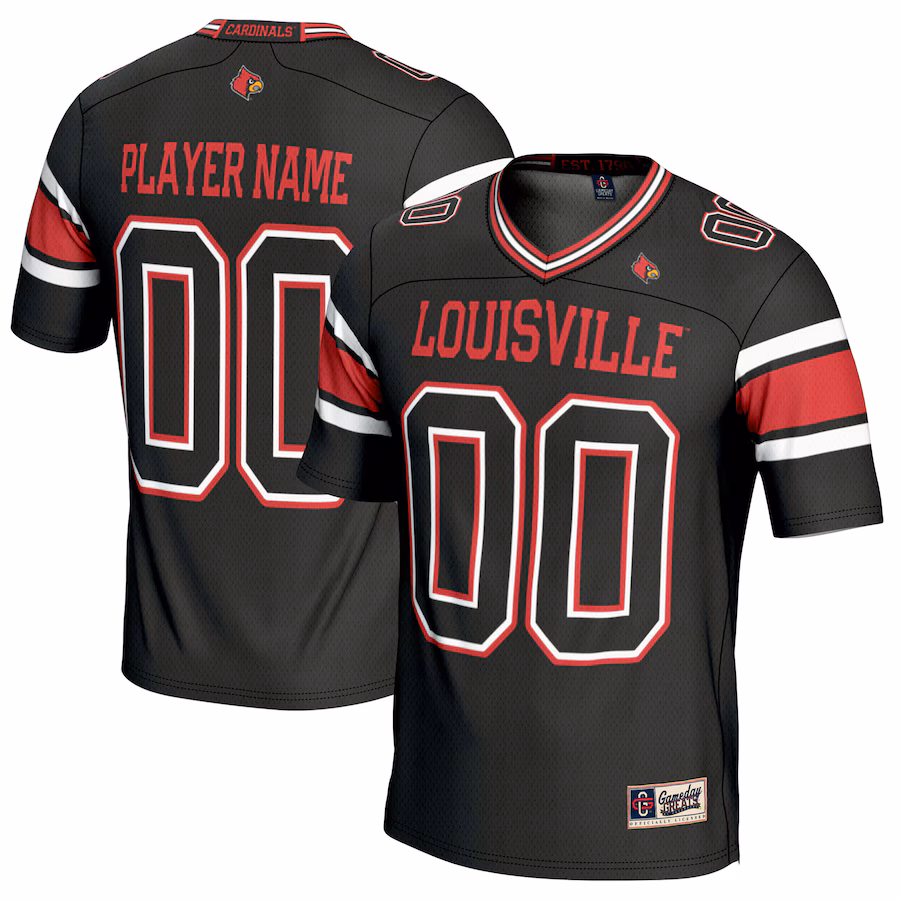 Louisville Cardinals GameDay Greats NIL Pick-A-Player Football Jersey - Black