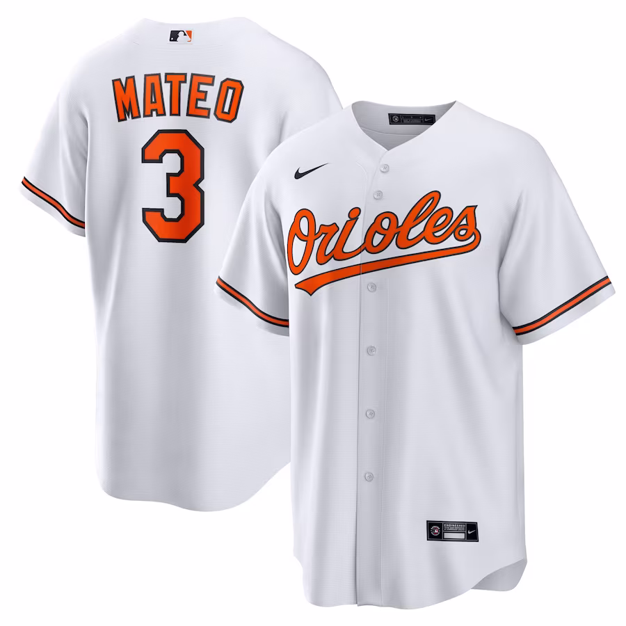 Men's Baltimore Orioles Jorge Mateo Nike White Replica Player Jersey
