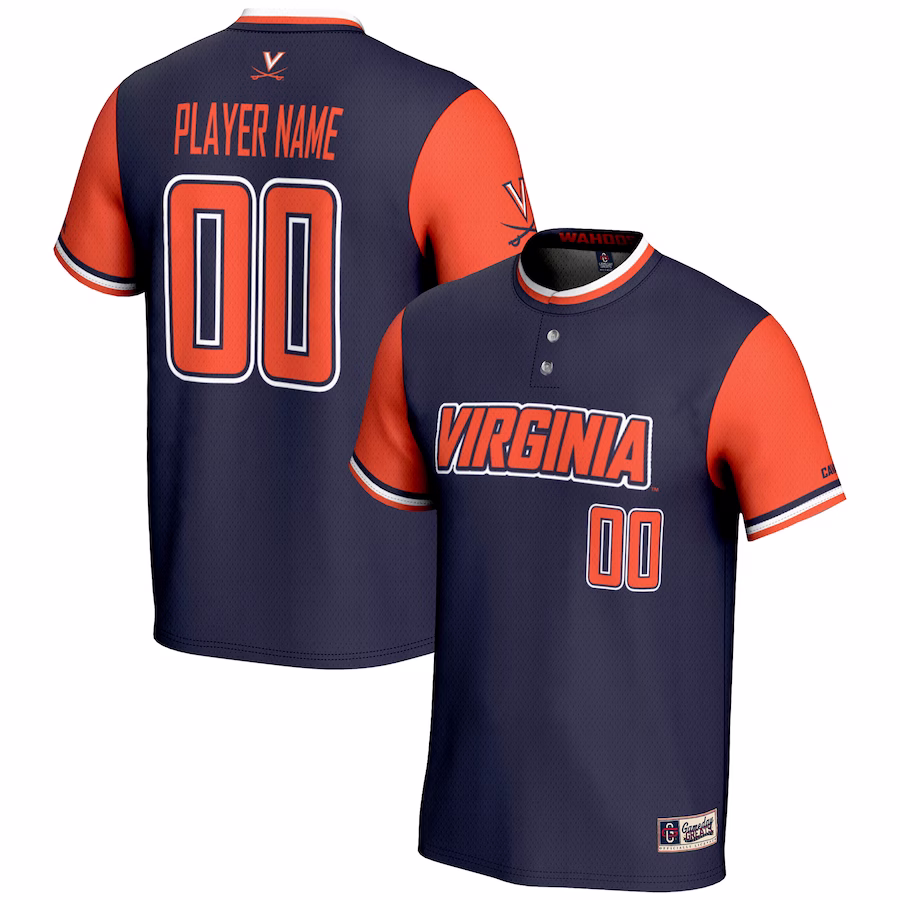 Virginia Cavaliers GameDay Greats Unisex  NIL Pick-A-Player Lightweight Softball Jersey - Navy
