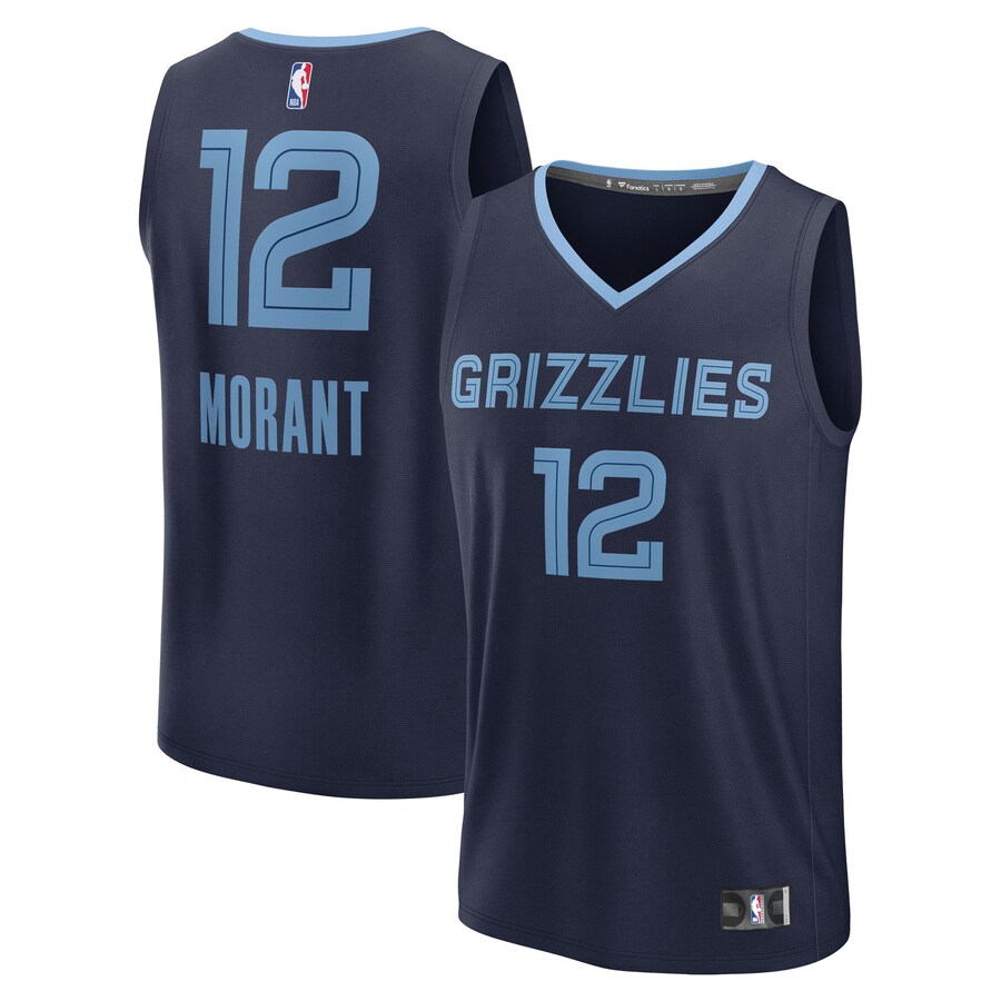 Men's Memphis Grizzlies Ja Morant Fanatics Navy Fast Break Replica Player Jersey - Icon Edition