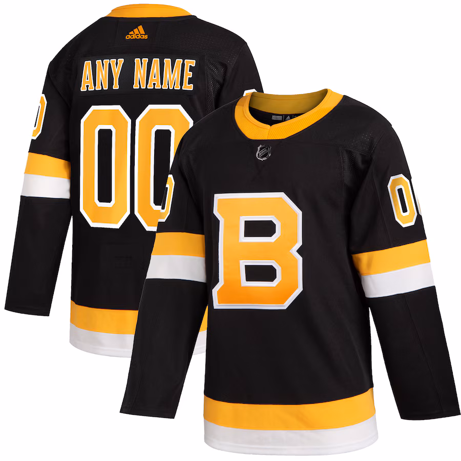 Men's Boston Bruins adidas Black 2019/20 Alternate Authentic Custom Jersey