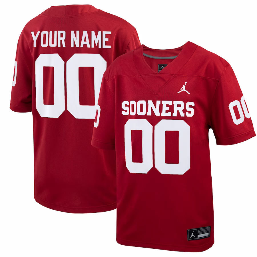 Oklahoma Sooners Nike Youth  Custom Football Game Jersey �?Crimson