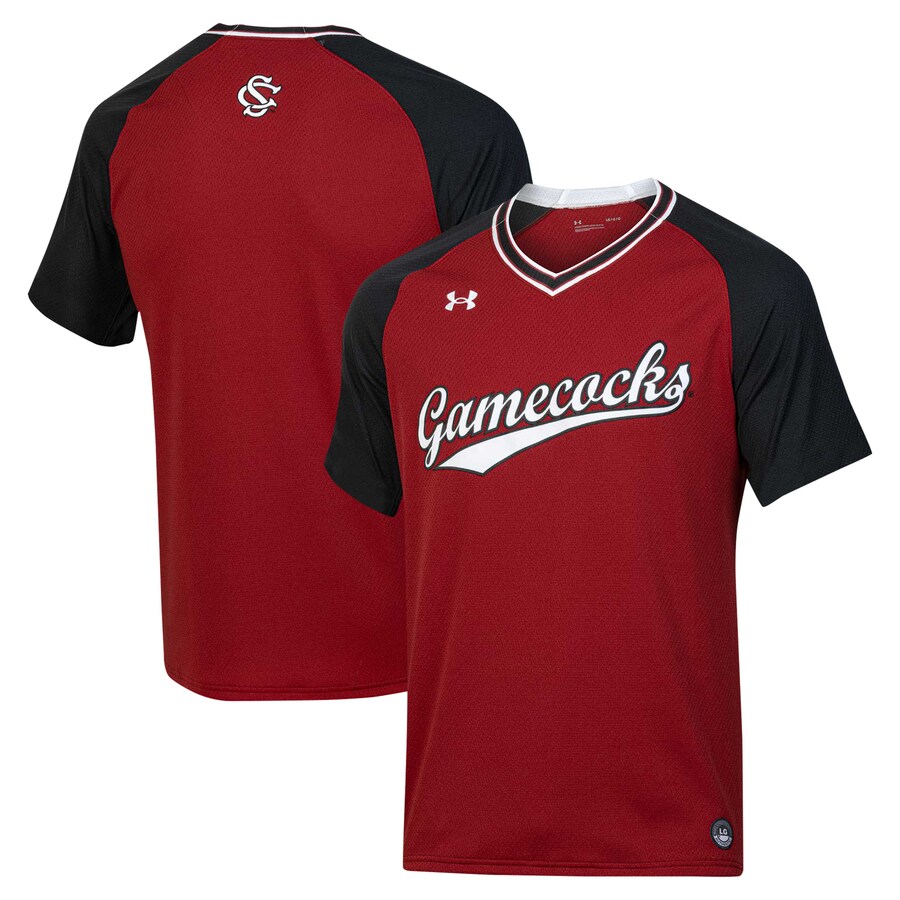 South Carolina Gamecocks Under Armour Softball V-Neck Jersey - Garnet