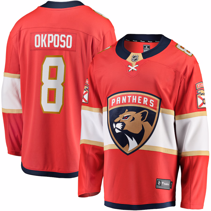 Men's Florida Panthers Kyle Okposo Fanatics Red Home Premier Breakaway Player Jersey