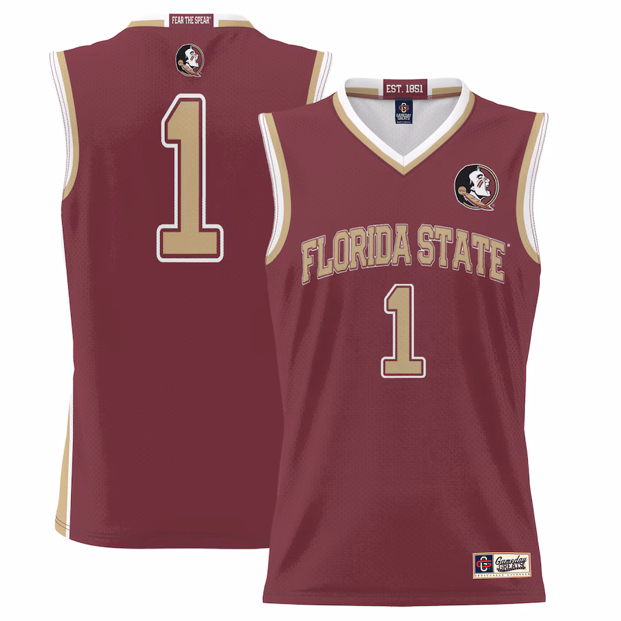 Men's GameDay Greats #1  Garnet Florida State Seminoles  Lightweight Basketball Jersey