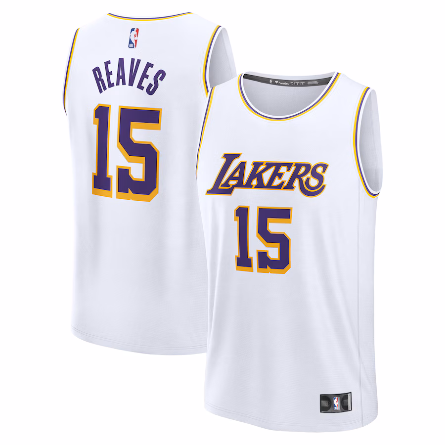 Youth Los Angeles Lakers Austin Reaves Fanatics White Fast Break Replica Player Jersey - Association Edition