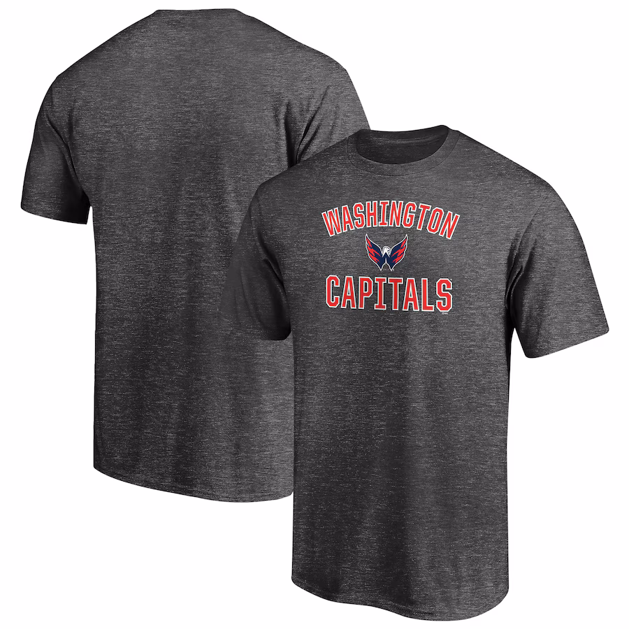 Men's Washington Capitals Charcoal Victory Arch T-Shirt