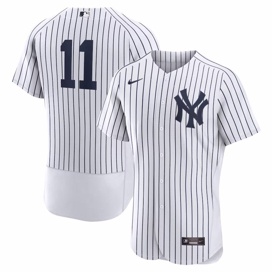 Men's New York Yankees Anthony Volpe Nike White/Navy Home Authentic Jersey
