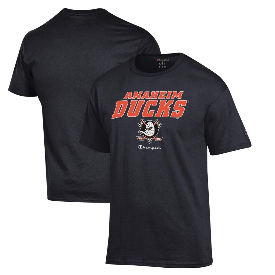 Men's Anaheim Ducks Champion Black Jersey T-Shirt