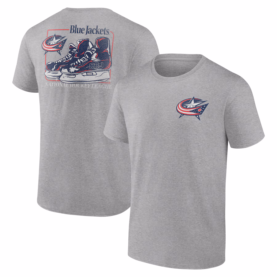 Men's Columbus Blue Jackets Heather Gray Glory Skates T-Shirt