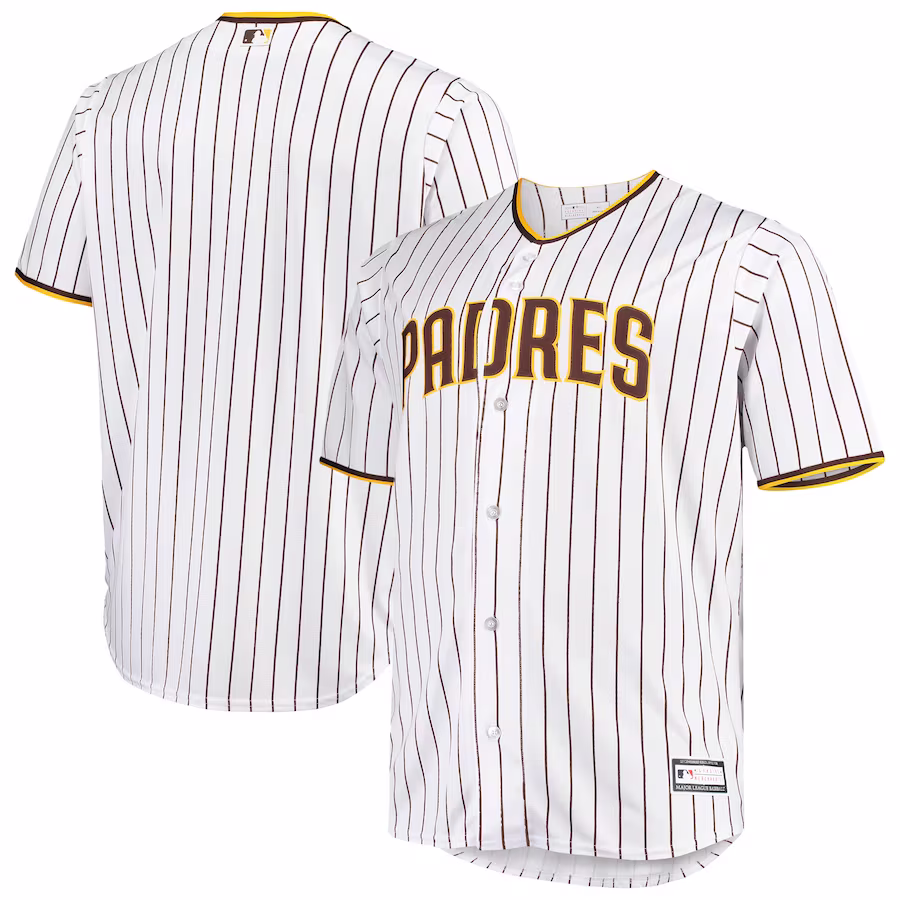 Men's San Diego Padres White/Brown Big & Tall Home Replica Team Jersey