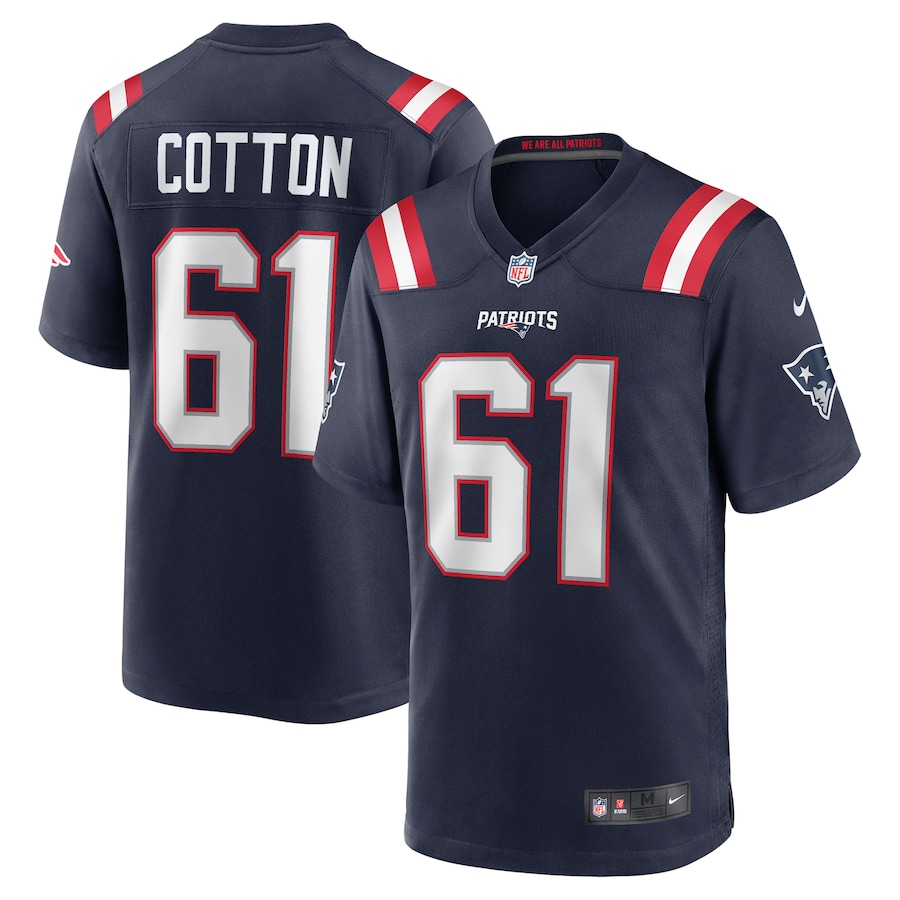 Men's New England Patriots Lester Cotton Sr. Nike Navy Team Game Jersey