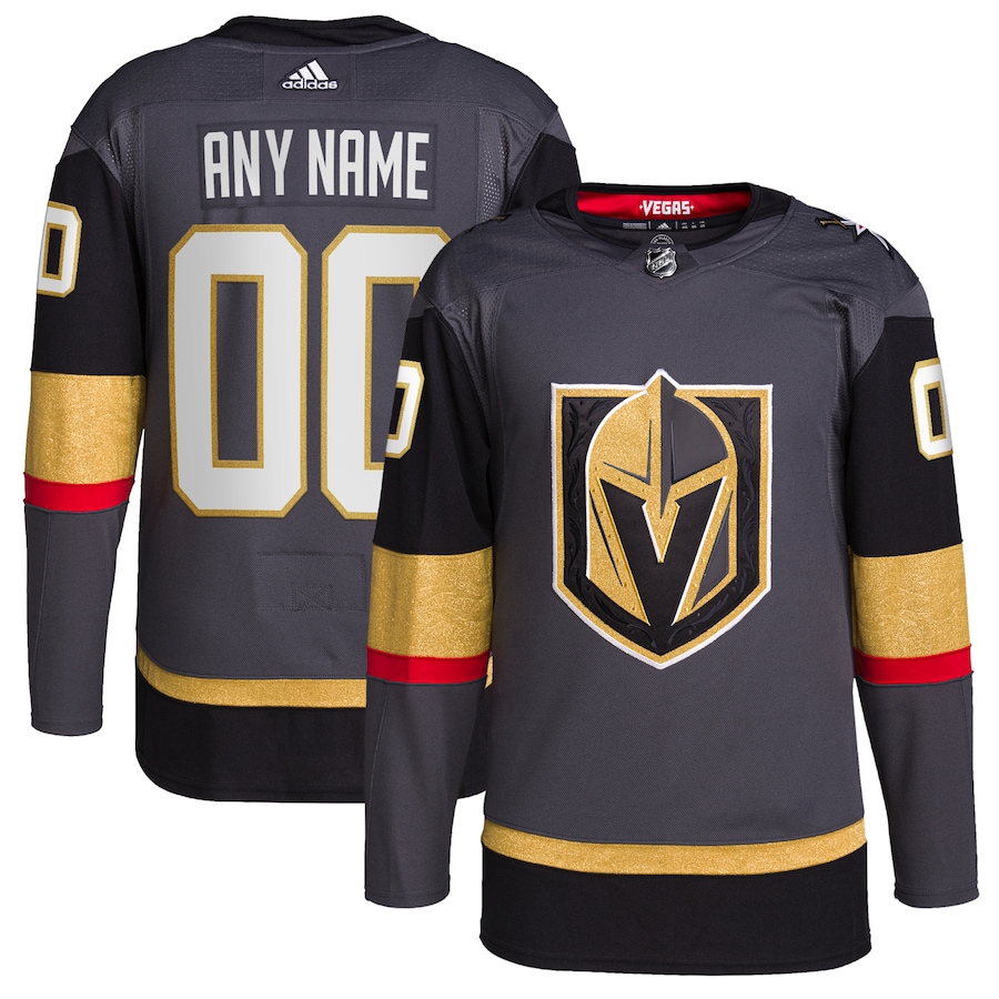 Men's Vegas Golden Knights adidas Gray Alternate Primegreen Authentic Custom Jersey