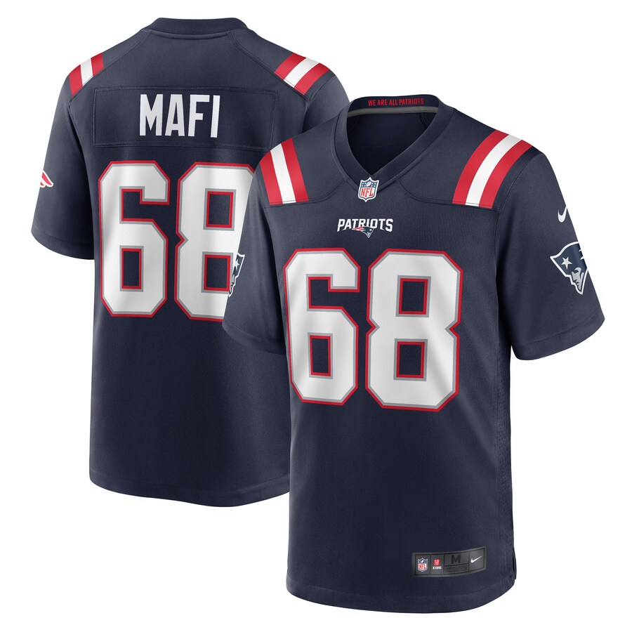 Men's New England Patriots Atonio Mafi Nike  Navy Team Game Jersey