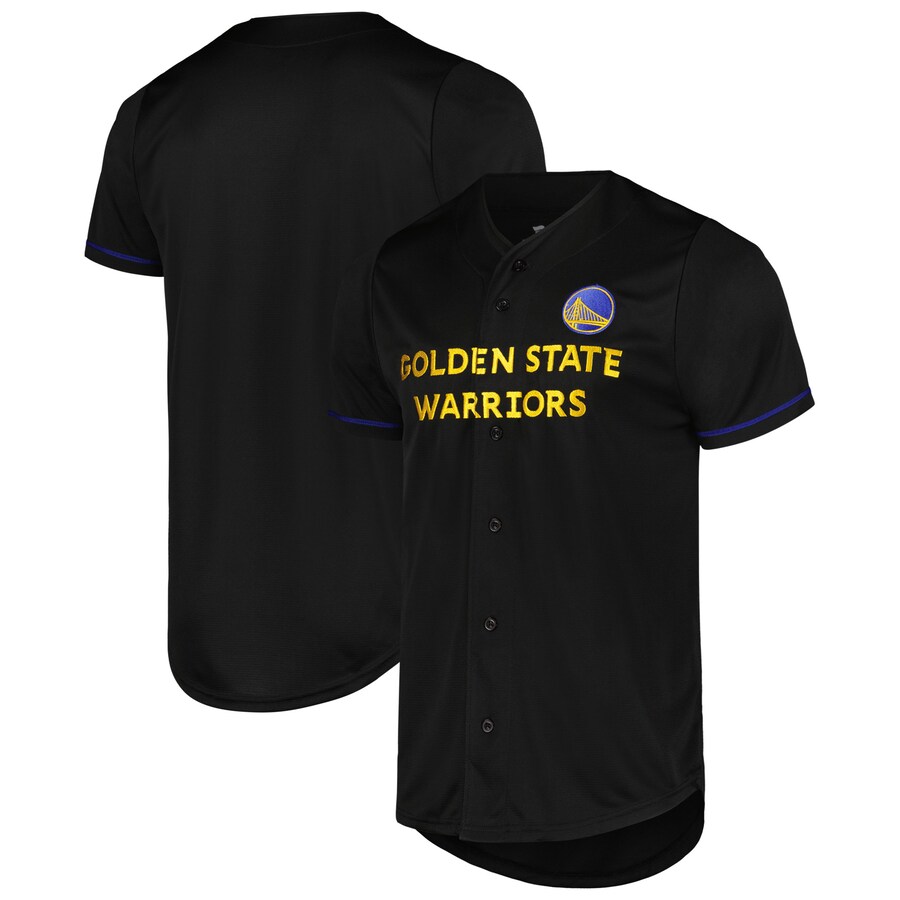 Men's Golden State Warriors Fanatics Black Pop Baseball Jersey
