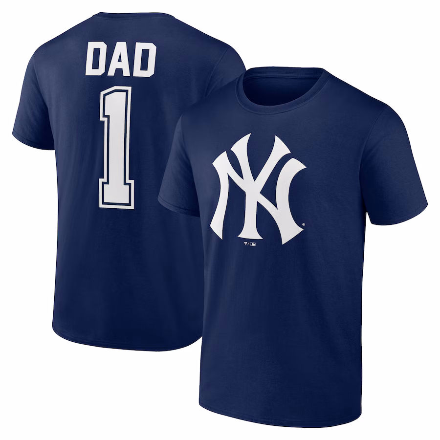 Men's New York Yankees Navy Father's Day #1 Dad T-Shirt