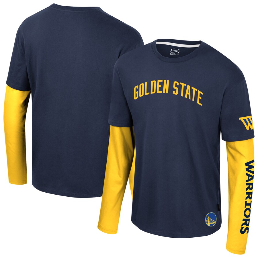 Unisex Golden State Warriors Stadium Essentials Navy Spectator 2fer Long Sleeve  T-Shirt