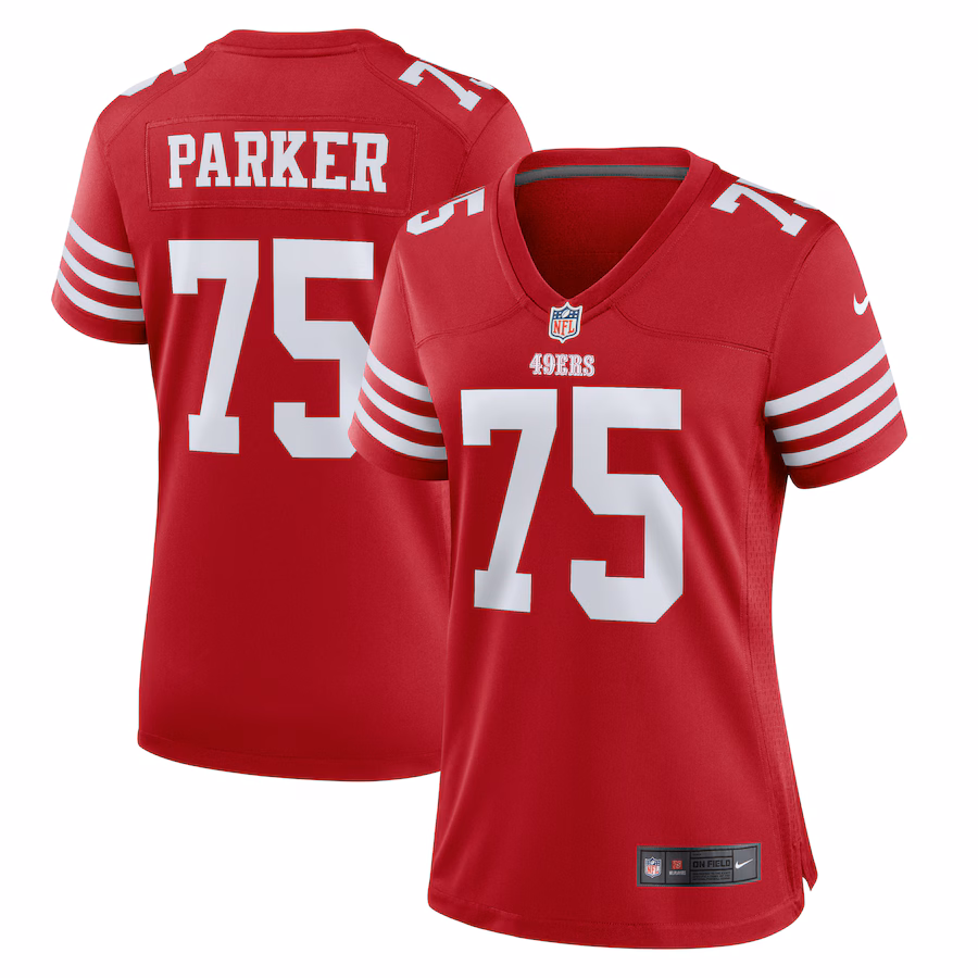 Women's San Francisco 49ers Brandon Parker Nike  Scarlet Team Game Jersey
