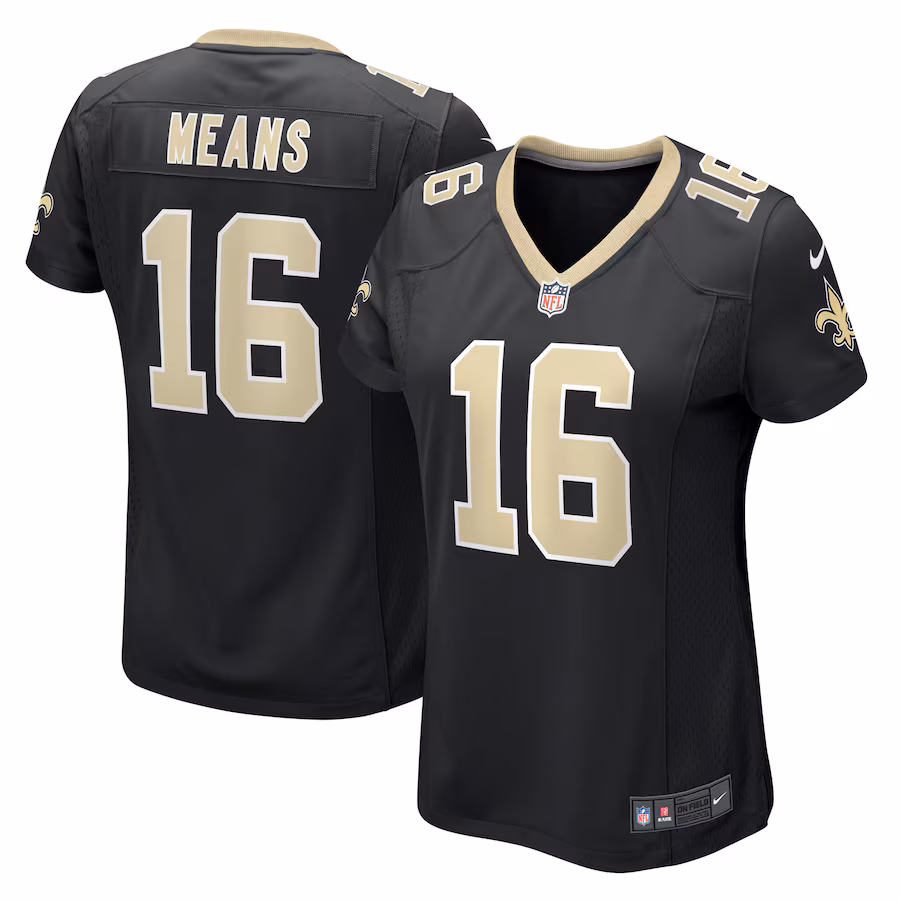 Women's New Orleans Saints Bub Means Nike Black Game Jersey