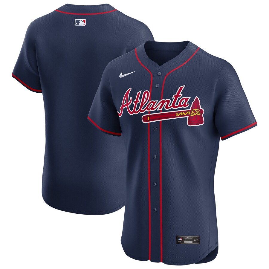 Men's Atlanta Braves Nike Navy Alternate Elite Jersey