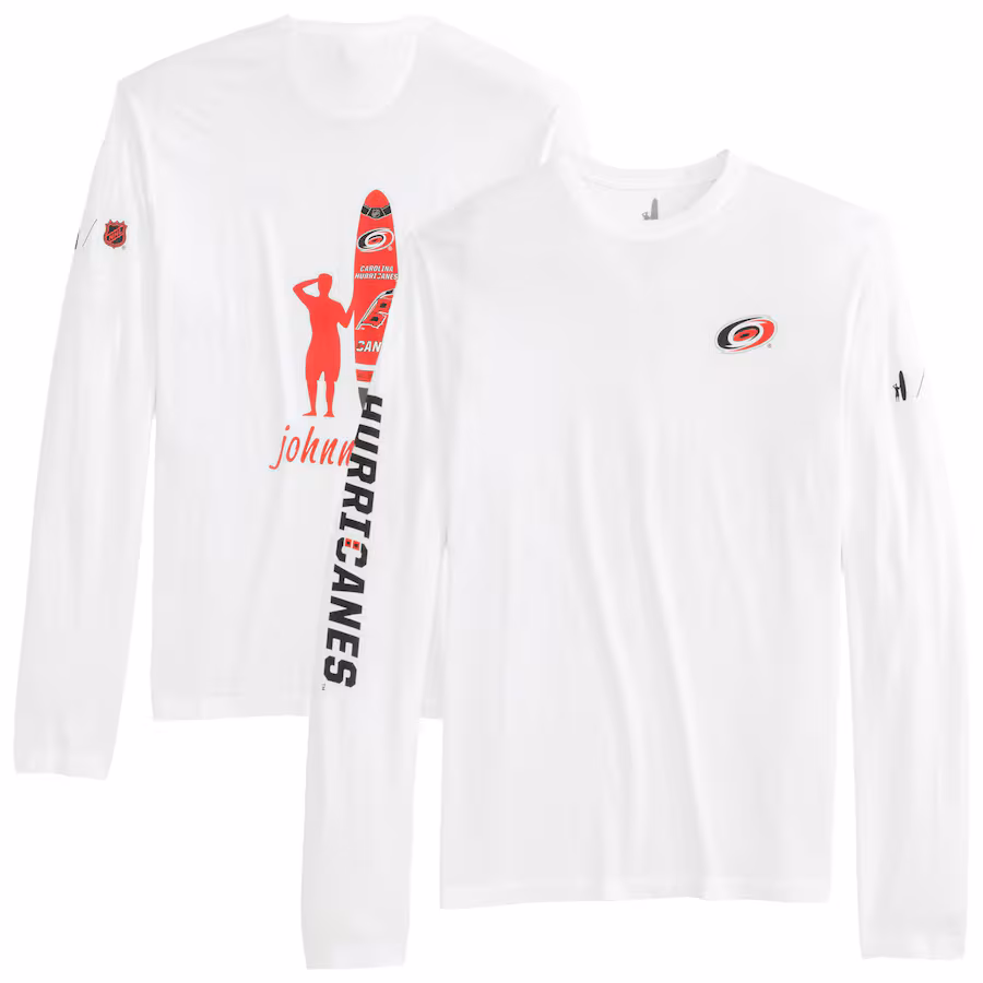 Men's Carolina Hurricanes johnnie-O White Adam Long Sleeve T-Shirt