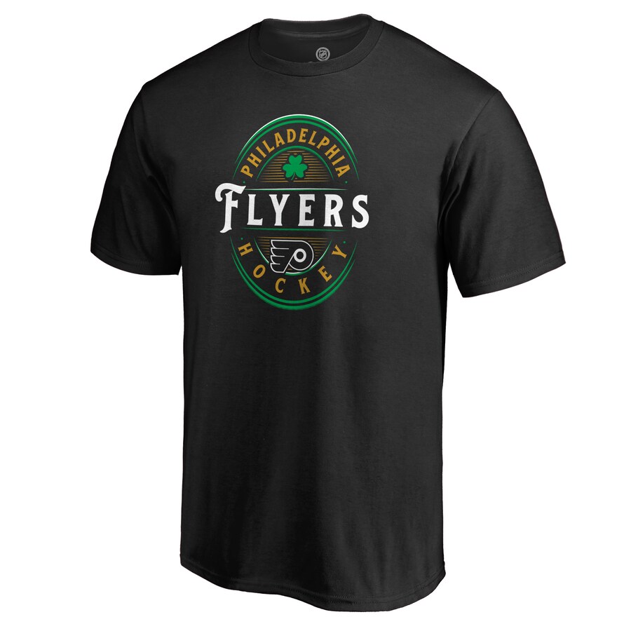 Men's Philadelphia Flyers Black St. Patrick's Day Forever Lucky T-Shirt