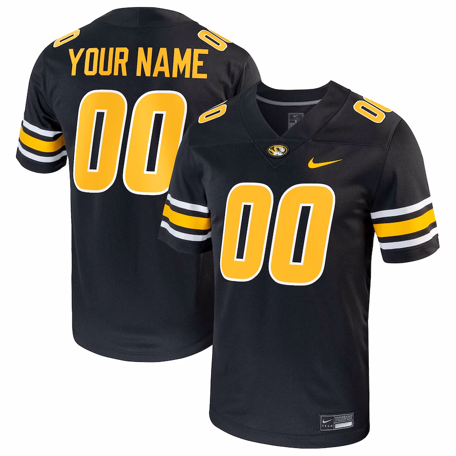 Missouri Tigers Nike Football Custom Game Jersey - Black