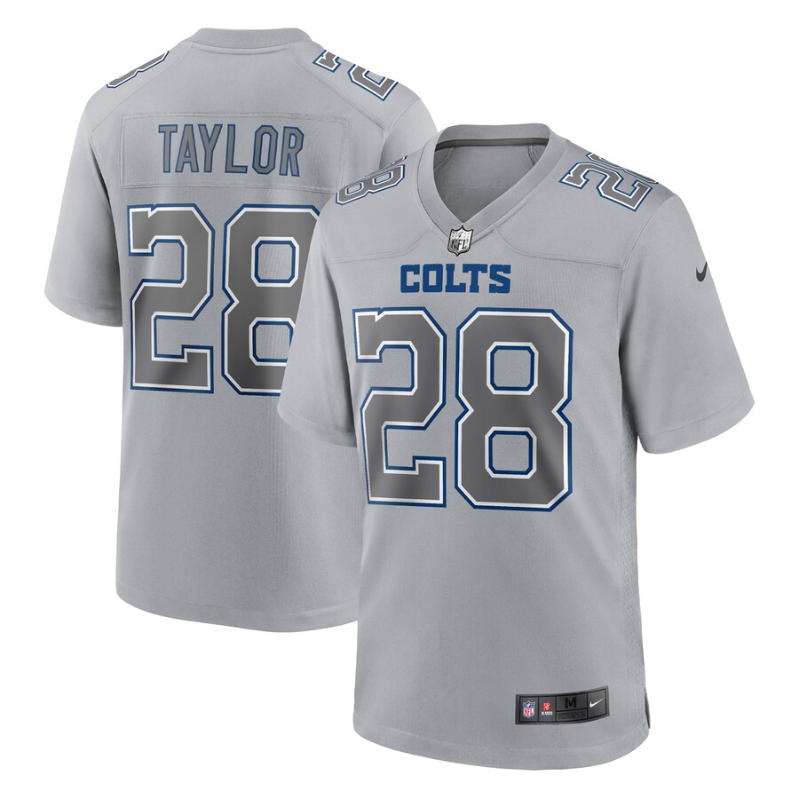 Men's Indianapolis Colts Jonathan Taylor Nike Gray Atmosphere Fashion Game Jersey
