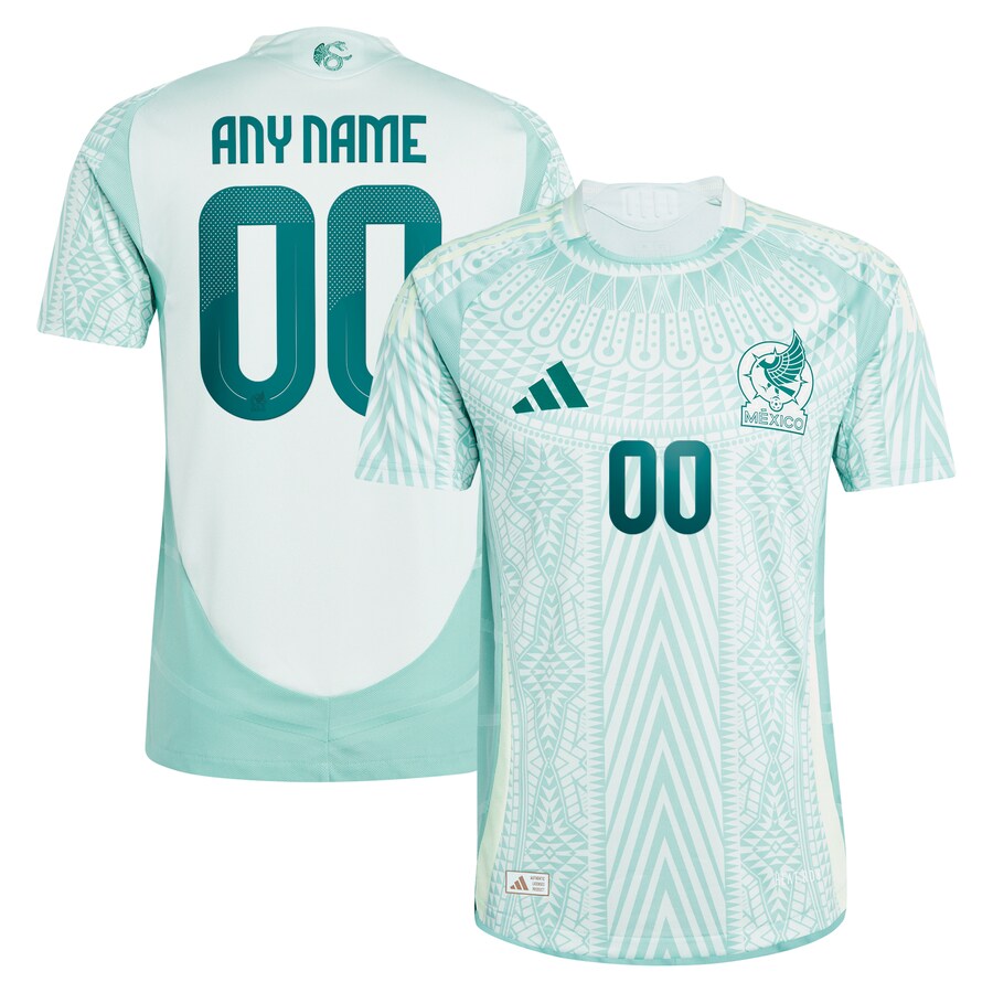 Men's Mexico National Team  adidas Green 2024 Away Authentic Custom Jersey