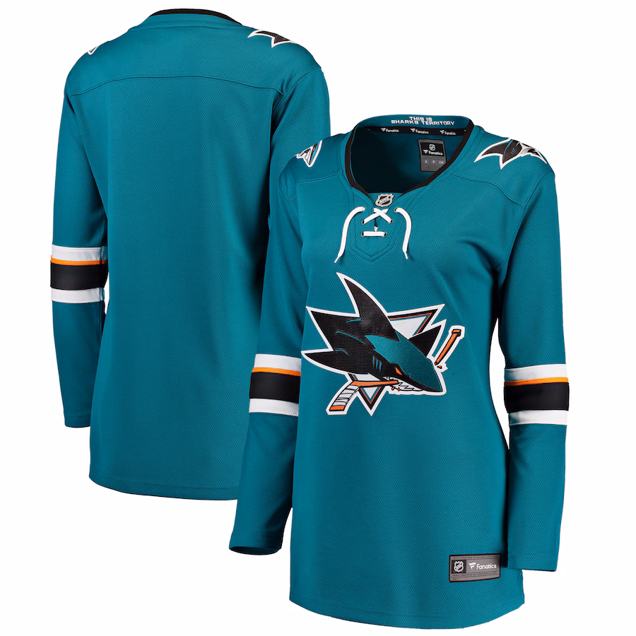 Women's San Jose Sharks Fanatics Teal Breakaway Home Jersey