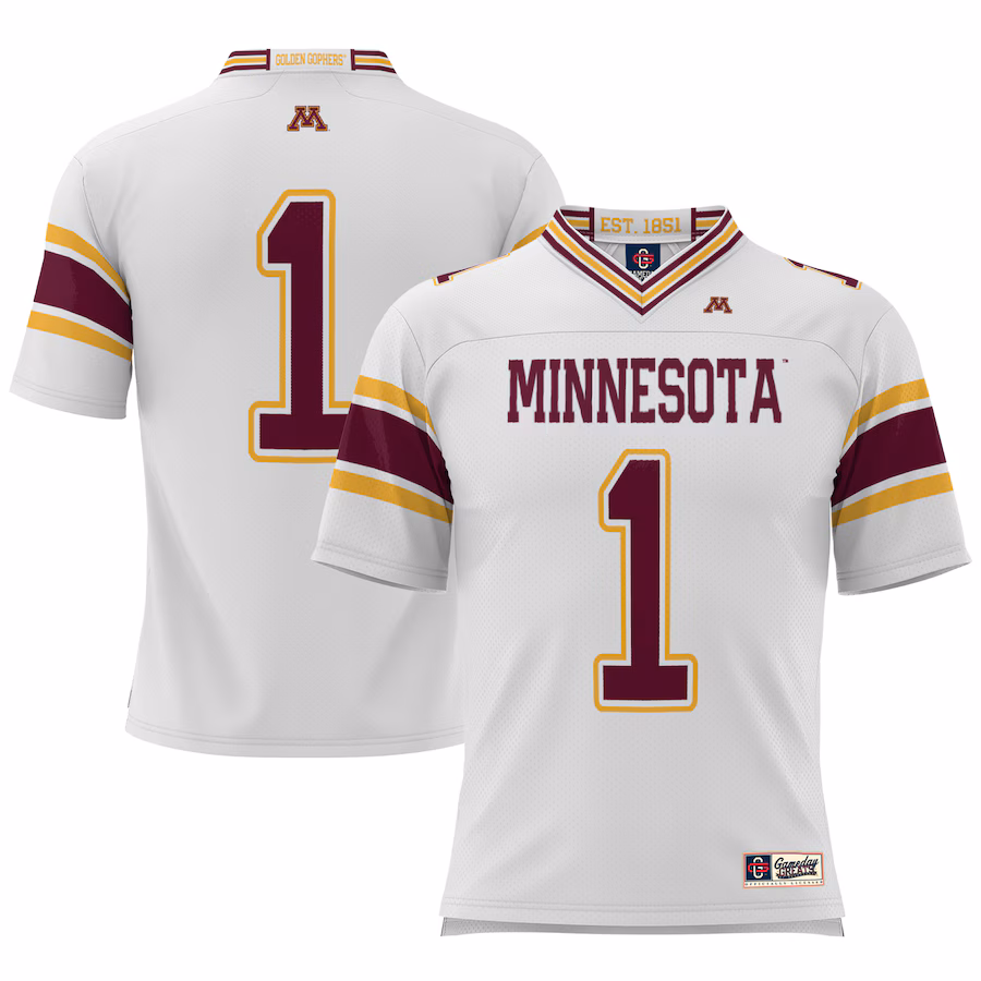 #1 Minnesota Golden Gophers GameDay Greats Football Jersey �?White