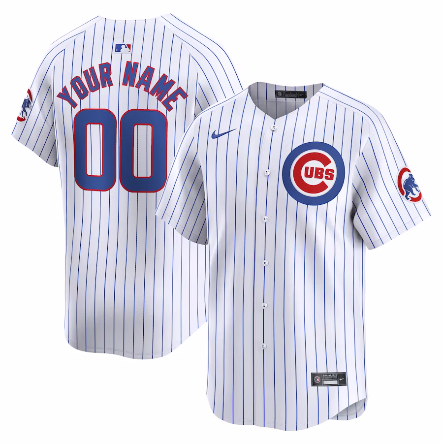 Youth Chicago Cubs Nike White Home Limited Custom Jersey