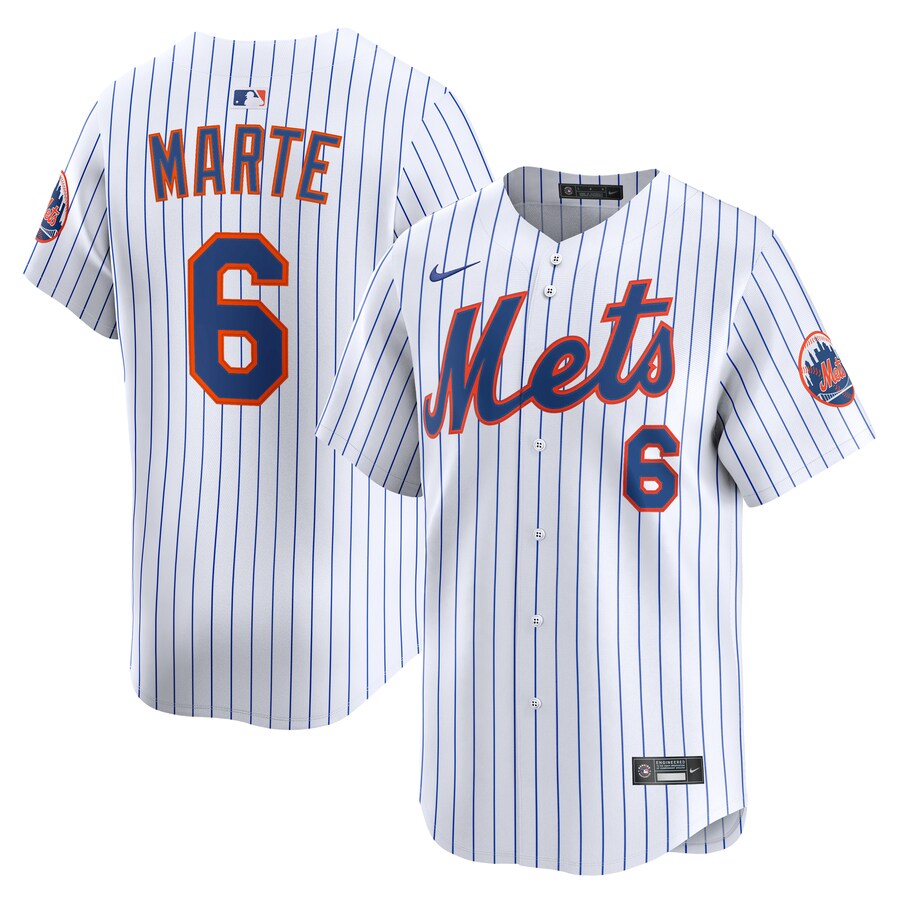 Men's New York Mets Starling Marte Nike White Alternate Limited Player Jersey