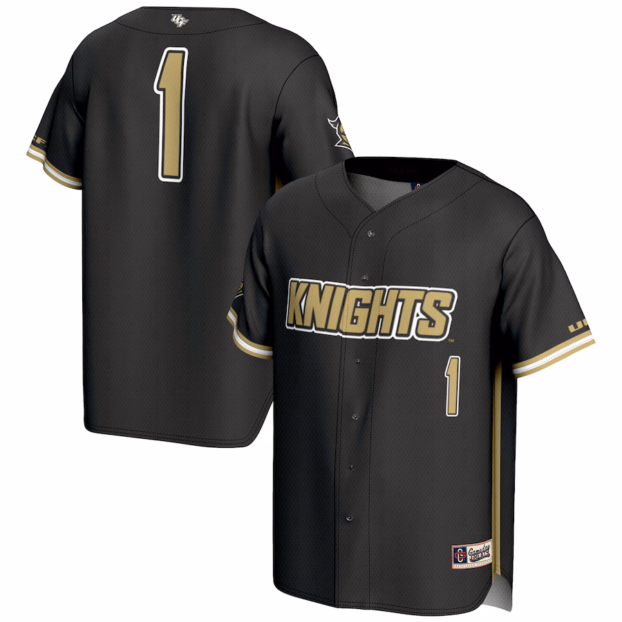 Men's GameDay Greats #1 Black UCF Knights Lightweight Baseball Jersey