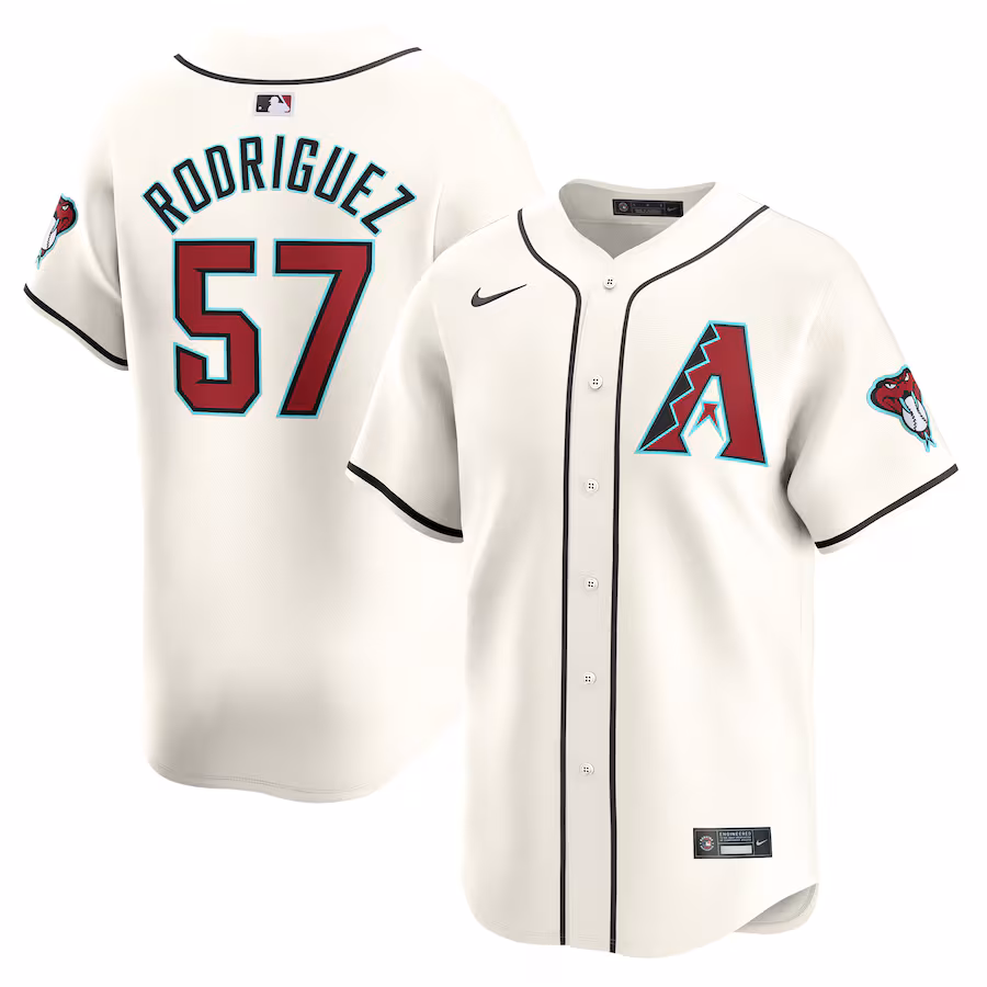 Men's Arizona Diamondbacks Eduardo Rodriguez Nike White Home Limited Player Jersey