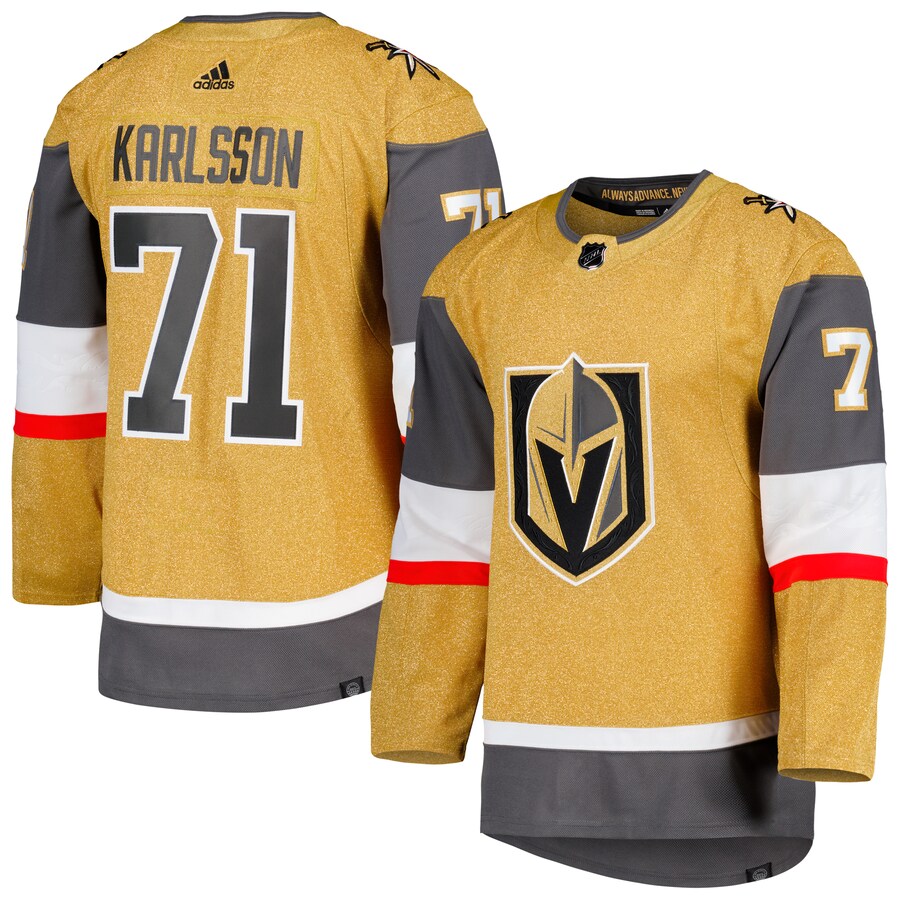 Men's Vegas Golden Knights William Karlsson adidas Gold  Primegreen Authentic Pro Player Jersey