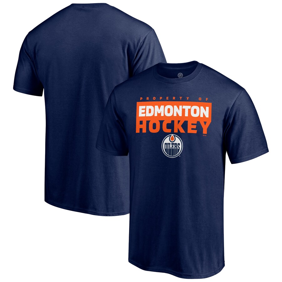 Men's Edmonton Oilers Navy Gain Ground T-Shirt