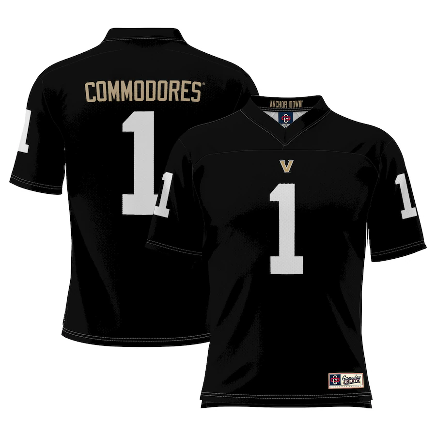 #1  Vanderbilt Commodores GameDay Greats Youth Football Jersey - Black