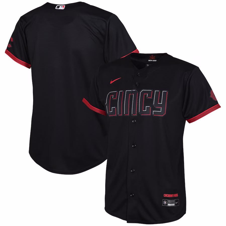 Toddler Cincinnati Reds  Nike Black City Connect Replica Jersey