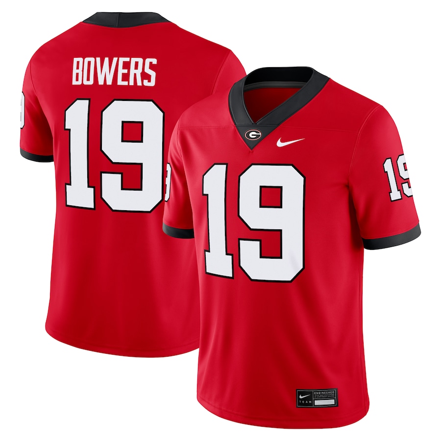 Men's Nike Brock Bowers Red Georgia Bulldogs Player Game Jersey